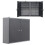 Living And Home 2 Doors Black Metal Wall Mounted Key Lockable Pegboard Tool Cabinet 4