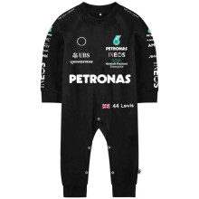 (Black, 12M) 2024 Sports Baby Romper F1 Racing Lewis 44 George 63