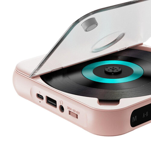(Pink) Cd Player A-b Repeat Bluetooth-compatible Cd Player Memory Function For Home Car 1