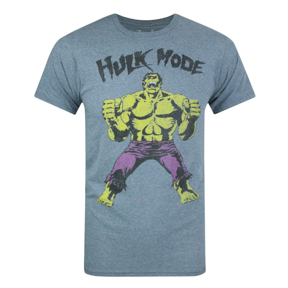 Marvel Short Sleeved T-Shirt (Mens Blue)
