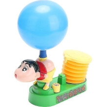 (Crayon Shin-Chan) Board Game Surprise Launch Balloon Crayon Shin-chan Aerodynamic Car Children Blowing Balloon Toy