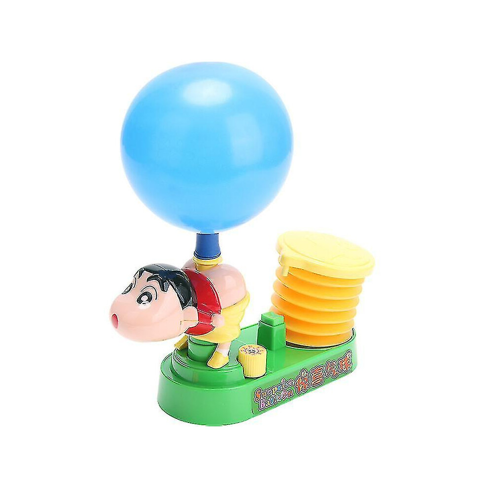 (Crayon Shin-Chan) Board Game Surprise Launch Balloon Crayon Shin-chan Aerodynamic Car Children Blowing Balloon Toy