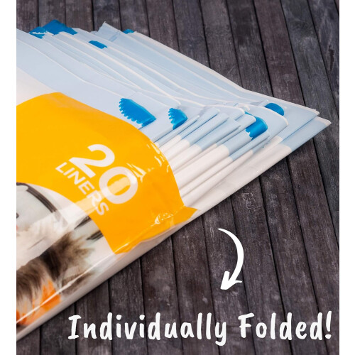 Pettiny 20 Cat Litter Tray Liners with Drawstrings Scratch Resistant