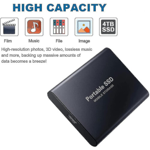 8tb Ssd Usb-c Usb 3.1 External Solid State Drive Ssd Reliable Storage For Gaming, Students, Professi 1