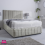(6ft-SuperKing(With 2 drawers same side), Silver Plush) VERTICAL PANEL DIVAN BED SET 26"HEADBOARD+FOOTBOARD+MATTRESS 1