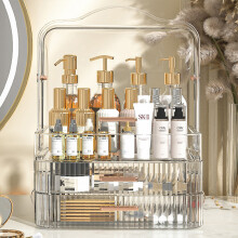 (Transparent) Portable Dustproof Cosmetic Lipstick Skincare Storage Organizer