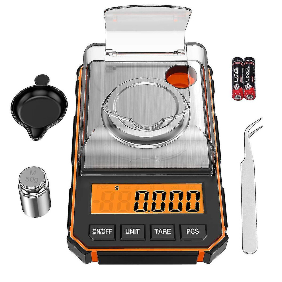 Mini Precision Scale, [50g 0.001g] Digital Pocket Scale With 50g Calibration Weight And