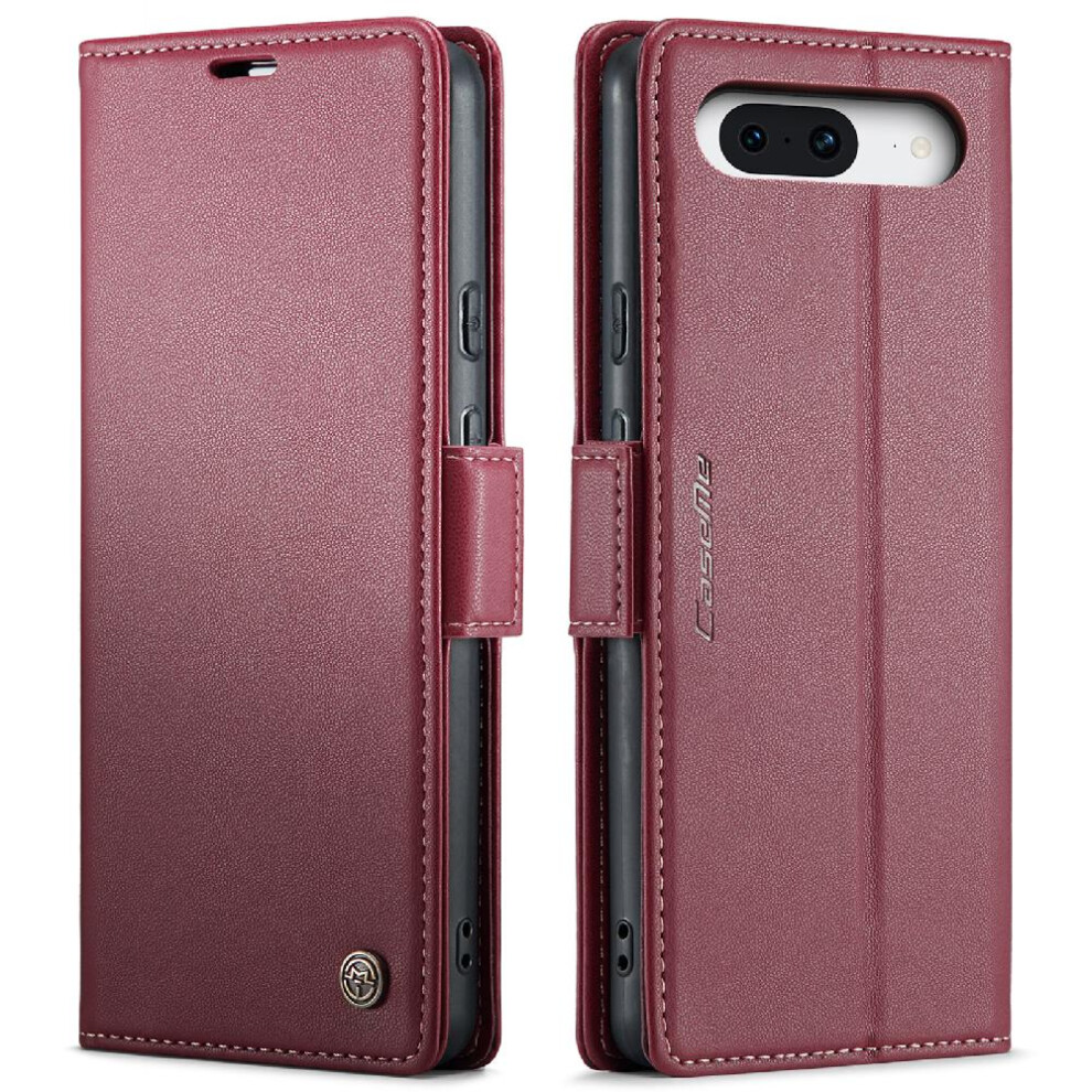 (Red) Caseme Case For Google Pixel 8A Wallet Case Card Slot Kickstand Shockproof Case Anti Fraud Red 764762660383