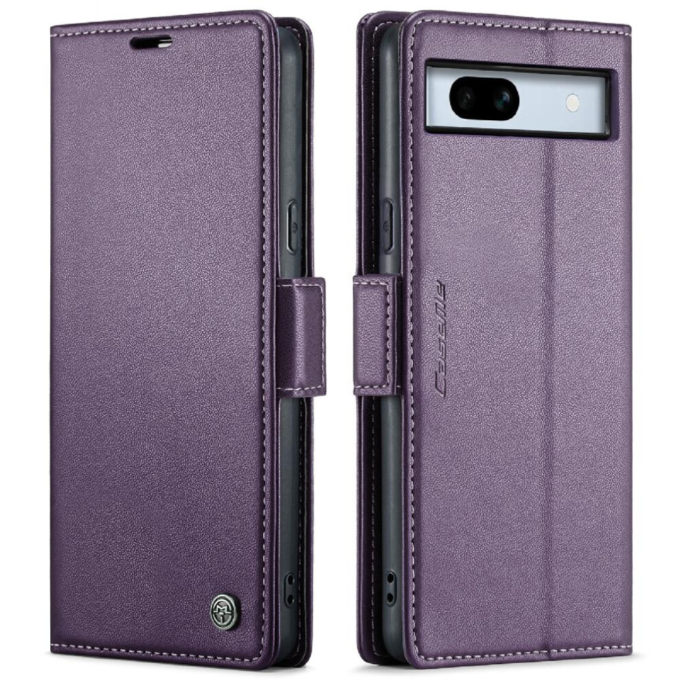 (Purple) Caseme Case For Google Pixel 7A Wallet Case Anti Fraud Kickstand Card Slot Shockproof Case Purple 764762660451