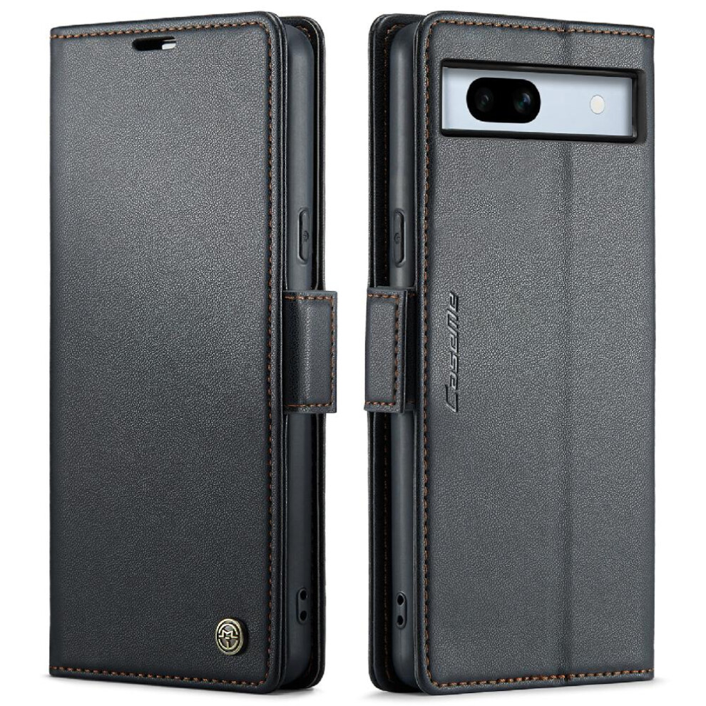 (Black) Caseme Case For Google Pixel 7A Wallet Case Anti Fraud Kickstand Card Slot Shockproof Case Black 764762660437