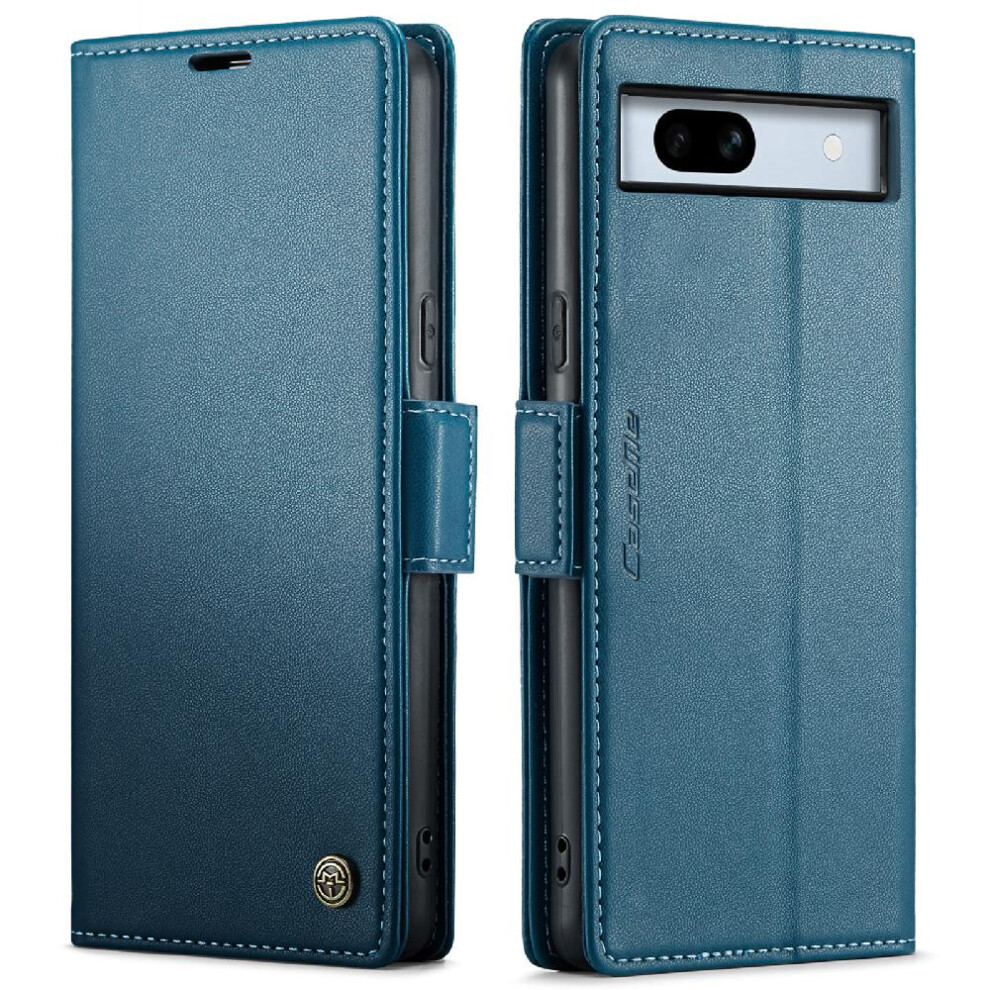 (Blue) Caseme Case For Google Pixel 7A Wallet Case Anti Fraud Kickstand Card Slot Shockproof Case Blue 764762660413