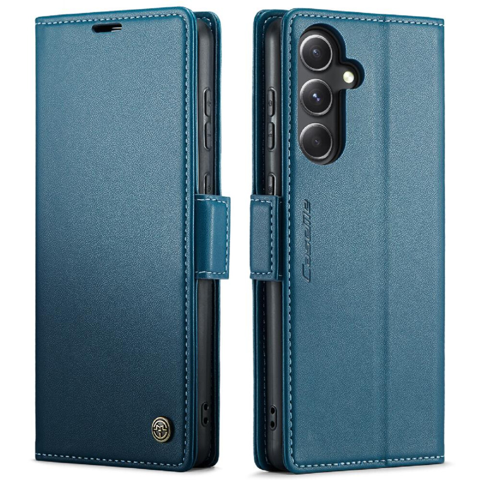 (Blue) Caseme Case For Samsung Galaxy S23 Fe Shockproof Case Anti Fraud Wallet Case Kickstand Card Slot Blue 764762660833