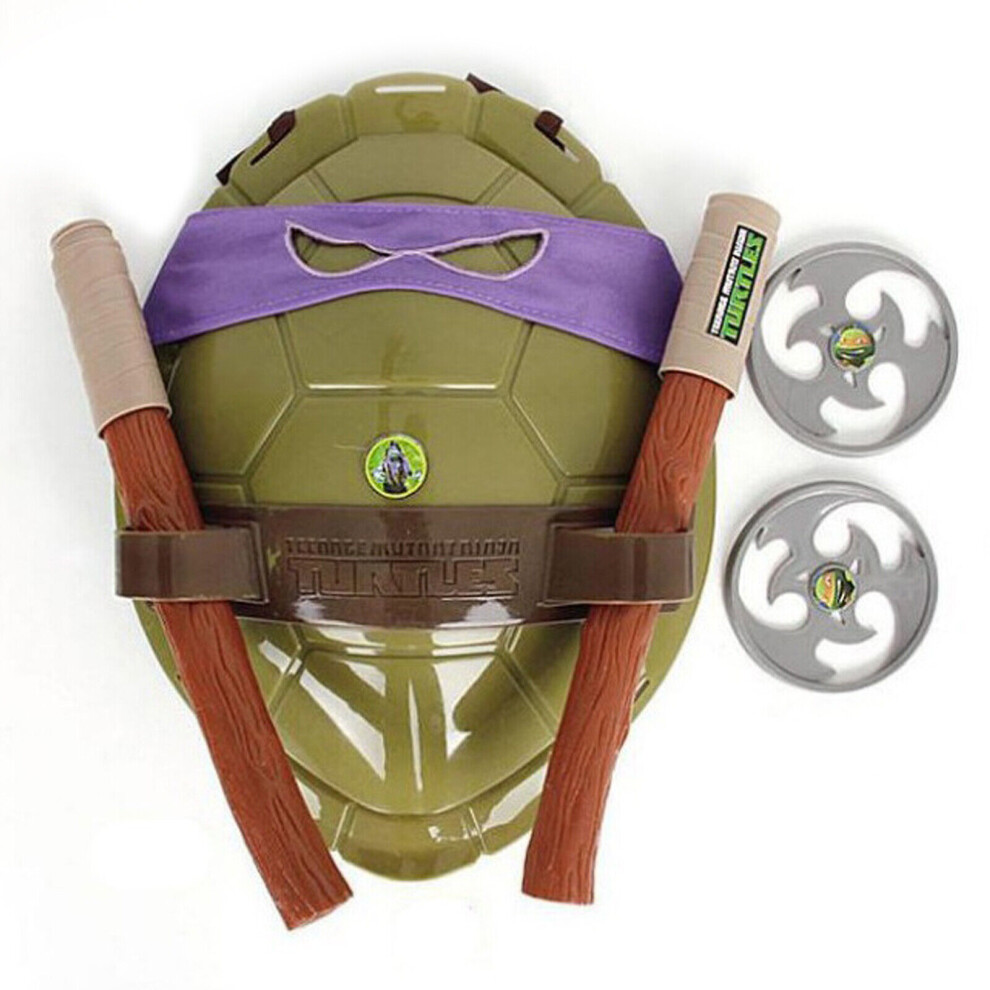 (purple) Kids Boys Teenage Mutant Ninja Turtles Party Costume Back Shell Mask Toy