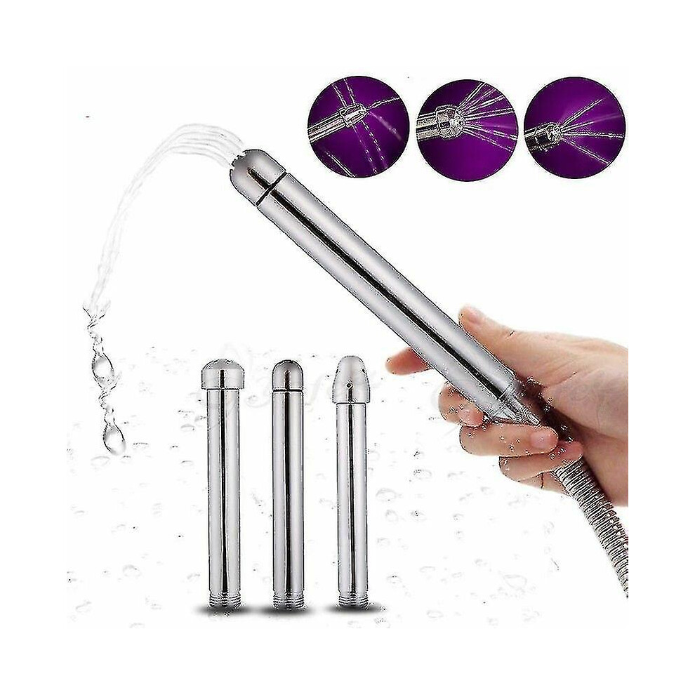 3 Style Head Shower Enema Water Nozzle Anal Douche Vaginal Colon Clean Tool Kit