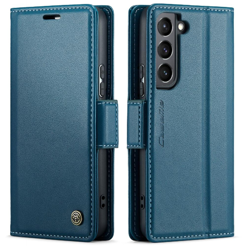 (Blue) Caseme Case For Samsung Galaxy S21 Plus Kickstand Card Slot Shockproof Case Wallet Case Anti Fraud Blue 764762661311
