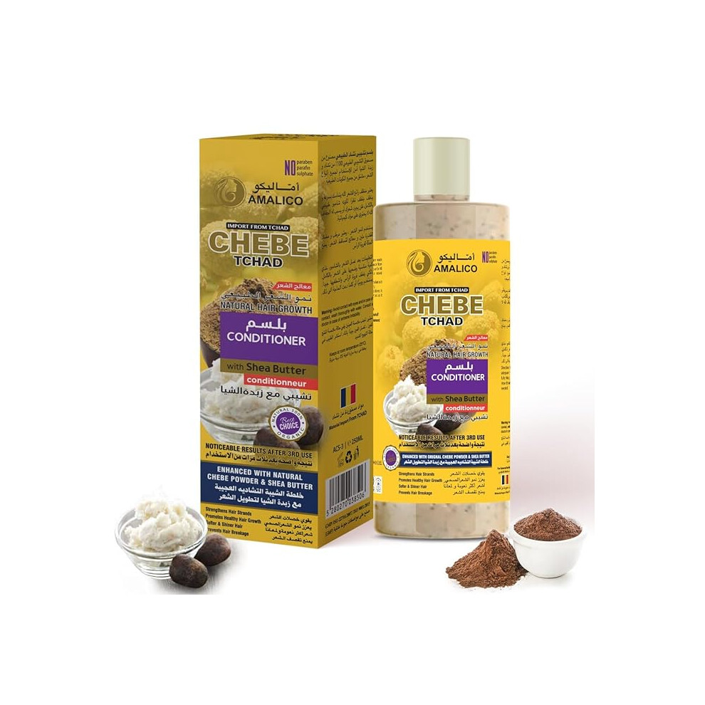 Chebe Powder Conditioner with Shea Butter for Hair Growth for Hair Growth Deep Conditioner (8.5 FL.OZ) 250 ml
