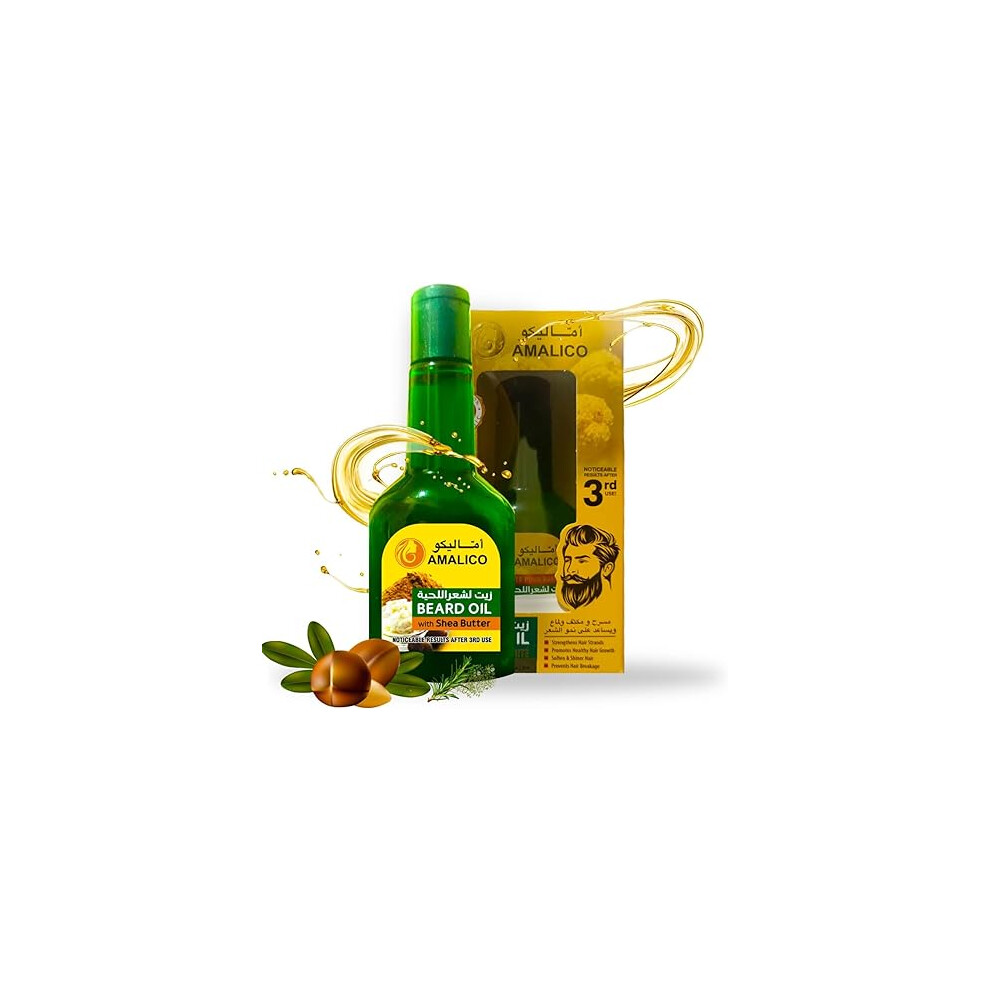 Beard oil with Shea Butter and Rosemary oil for Hair Growth Strengthens Beard Growth  Grooming Beard and Mustache Care Treatment - 120 ML