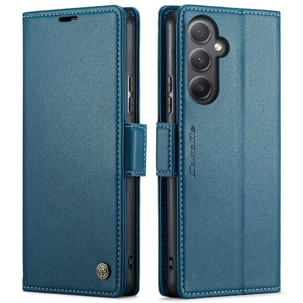 (Blue) Caseme Case For Samsung Galaxy A34 5G Shockproof Case Card Slot Kickstand Wallet Case Anti Fraud Blue 764762662639