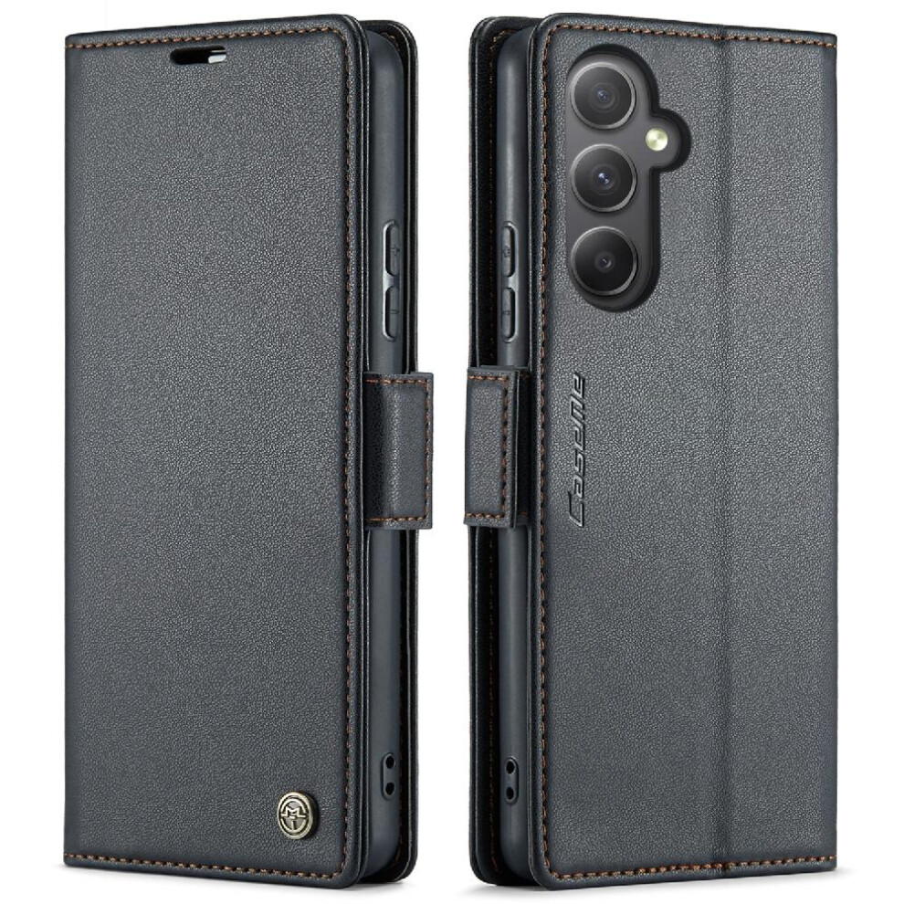 (Black) Caseme Case For Samsung Galaxy A34 5G Shockproof Case Card Slot Kickstand Wallet Case Anti Fraud Black 764762662653