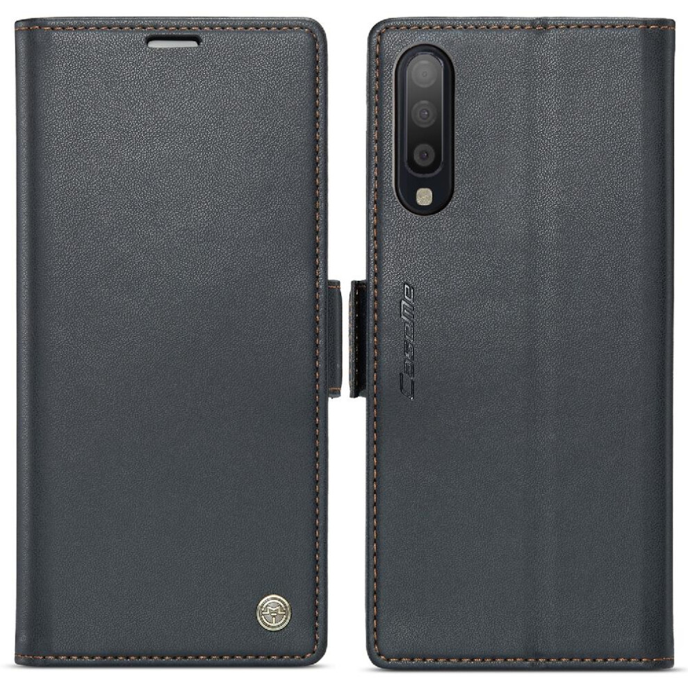 (Black) Caseme Case For Samsung Galaxy A50/A50s/A30s Anti Fraud Kickstand Wallet Case Card Slot Shockproof Case Black 764762663018