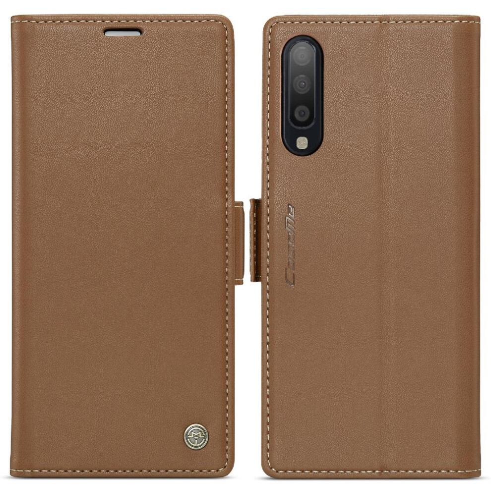 (Brown) Caseme Case For Samsung Galaxy A50/A50s/A30s Anti Fraud Kickstand Wallet Case Card Slot Shockproof Case Brown 764762663001