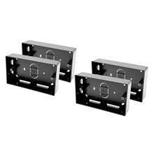 SHPELEC Black Surface Mounted Pattress Box - Single/Double, Stylish and Durable Box for Mounting Electrical Devices,
