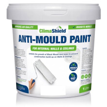 Anti Mould Paint - 1 Litre - For Walls & Ceilings in Bathrooms, Kitchens & Bedrooms. Ultimate Protection Against