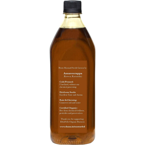 Organic Mustard Oil, Cold Pressed (1L) 2