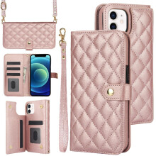 (Pink) Case for iphone 14 Plus Anti Theft Brush Leather Wallet Case Crossbody Style with 5 Card Slots Premium Protection Stand Function