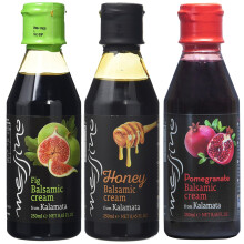 Greek Balsamic Creams Gourmet Mix: Fig Balsamic Cream | Honey Balsamic Cream | Pomegranate Balsamic Cream, Pack of 3 x