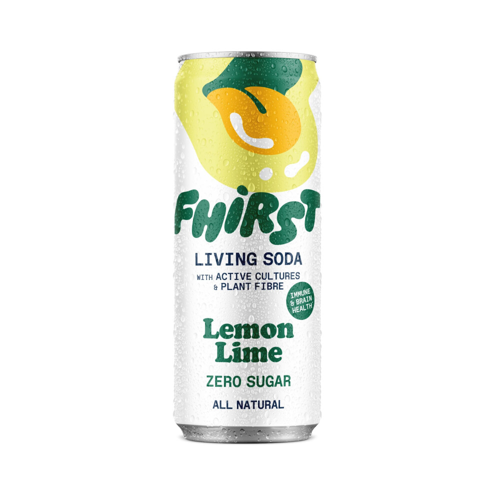 Living Soda - Lemon Lime | Probiotic/Prebiotic Soda for Gut Health | Natural, Zero Sugar or Sweetener | Drink for Gut 