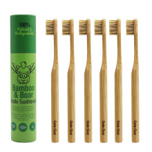- Natural Boar Bristle Bamboo Toothbrush - Compostable and Biodegradable