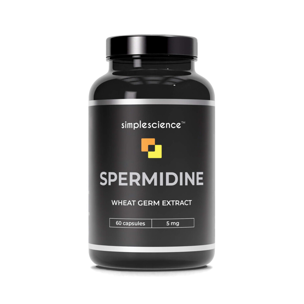 Simple Science Ultra Pure Spermidine | 60 Servings | 99% Pure Spermidine Content | 5Mg Per Capsule | Anti-Ageing & Longevity Supplement