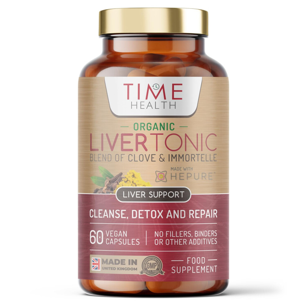 Time - Time-Records Organic Liver Tonic - Advanced Liver Cleanse, Detox & Repair - 60 Capsules - Made With Hepure - Natural Formula - Uk