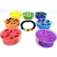 Serenity Crystals Chakra Candle Set - Beautifully Crafted Crystal Infused Candles for Meditation, Healing and Wellness a