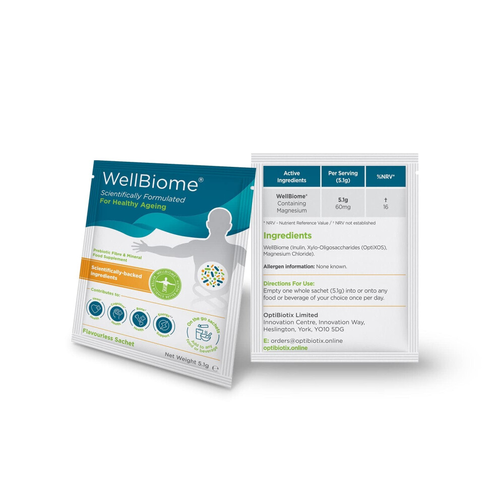 Wellbiome Prebiotic Fibre Complex For Gut Health By - Probiotic Support, Digestive Wellness, Immune System Boost