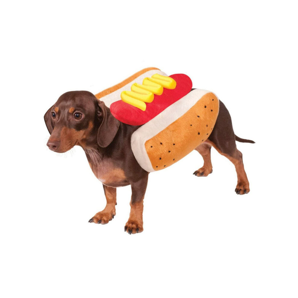 Rubie's unisex adult Party Supplies Official Rubie s Hot Dog Food Pet Costume Size Small, Hot Dog, UK