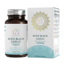 7C Aged Black Garlic Capsules | 180 Black Odourless Garlic Capsules High Strength - 10,000mg Garlic Extract per Capsule