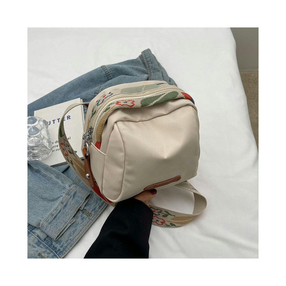 (White) Explosion -Shoulder Small Bag Female 2024 New Nylon Cloth Casual Messenger Bag Wild Oxford Cloth Shell Bag