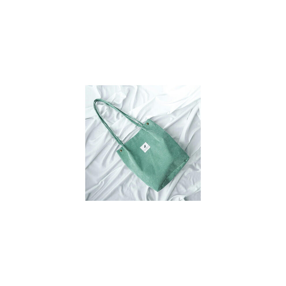 (Matcha green) Cross -Border Large -Capacity Totbags Barrier Student Bag Women's Shopping Bag Cordy Cordy Shoulder Bag Snorbag Bag