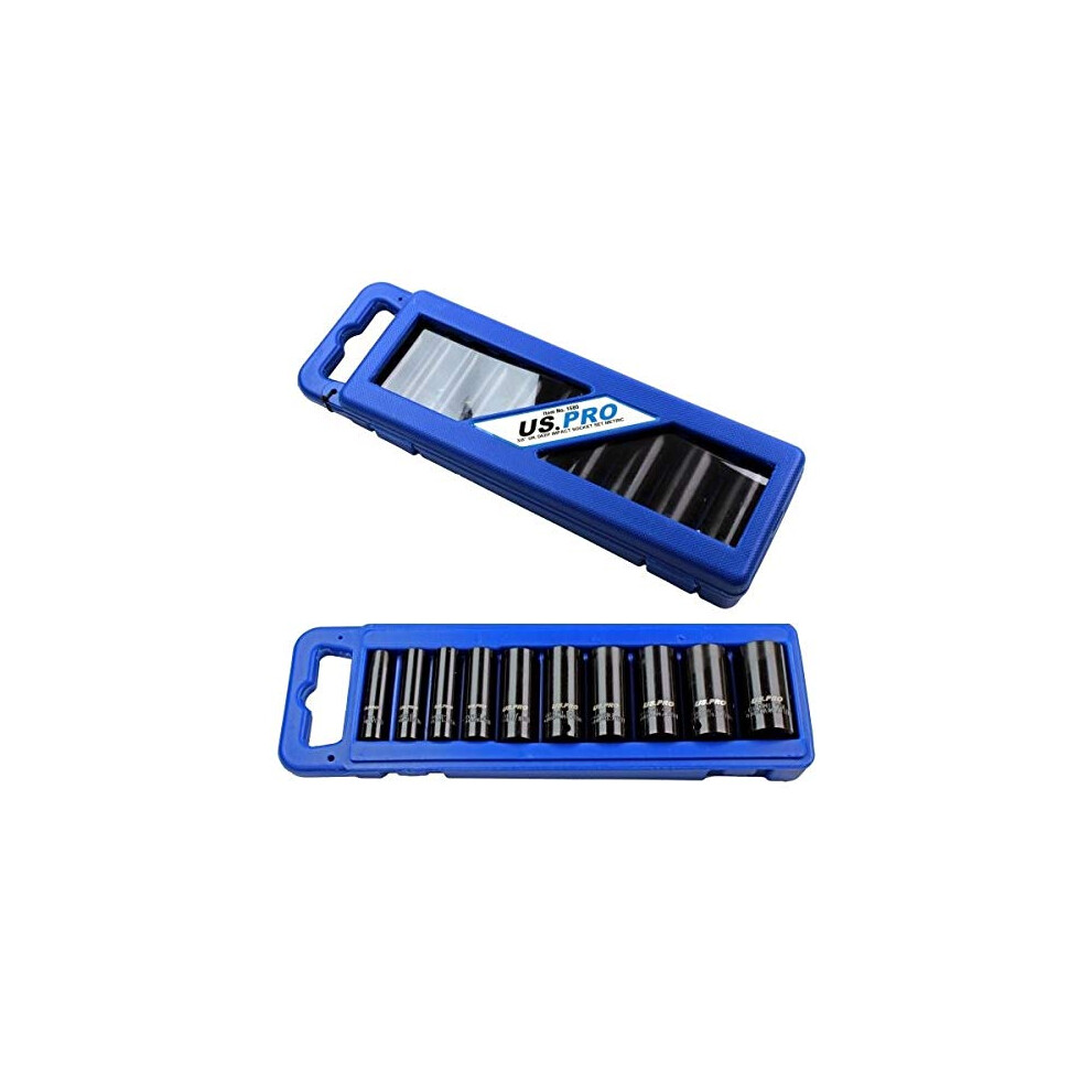 Us. Pro By Bergen Deep Impact Socket Set 3/8" Drive Long Reach Thin Wall Sockets 10-24Mm (Bergen Fully Rebranding To Us. 727268327129