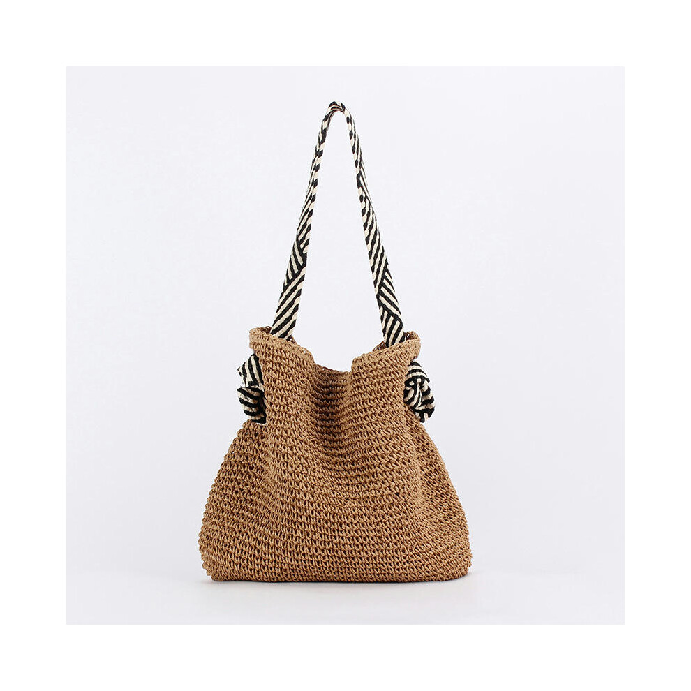 (Camel) Korean Version Of The Naval Wind Grass Compilation Bag 2024 New Handmade Shades Woven Women's Bag Wild Niche Fashion