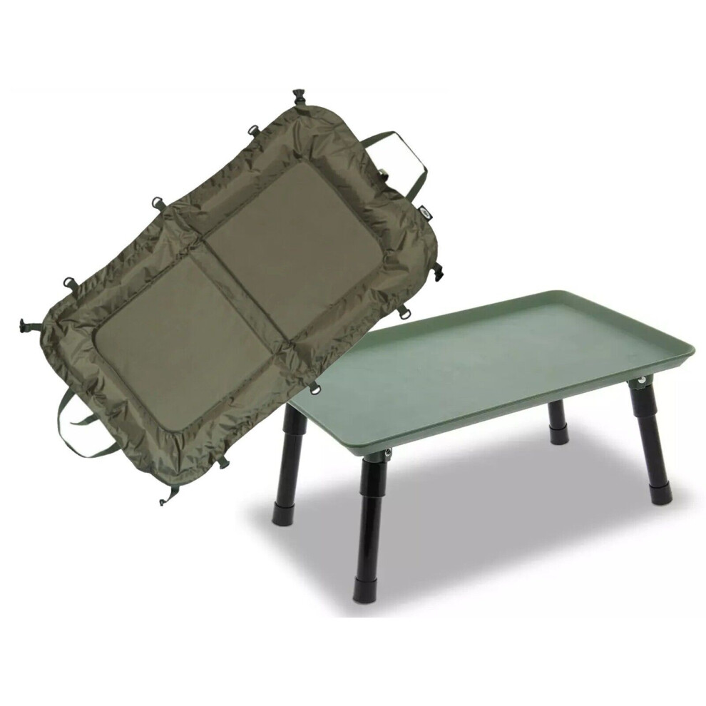 Carp Fishing Beanie Unhooking Mat NGT Padded Large 110cm x 60cm AND Bivvy Table