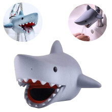 (Gray Shark) Shark/crocodile Faucet Extender, Soft Silicone Bath Spout Cover For Bathtub Baby Kids