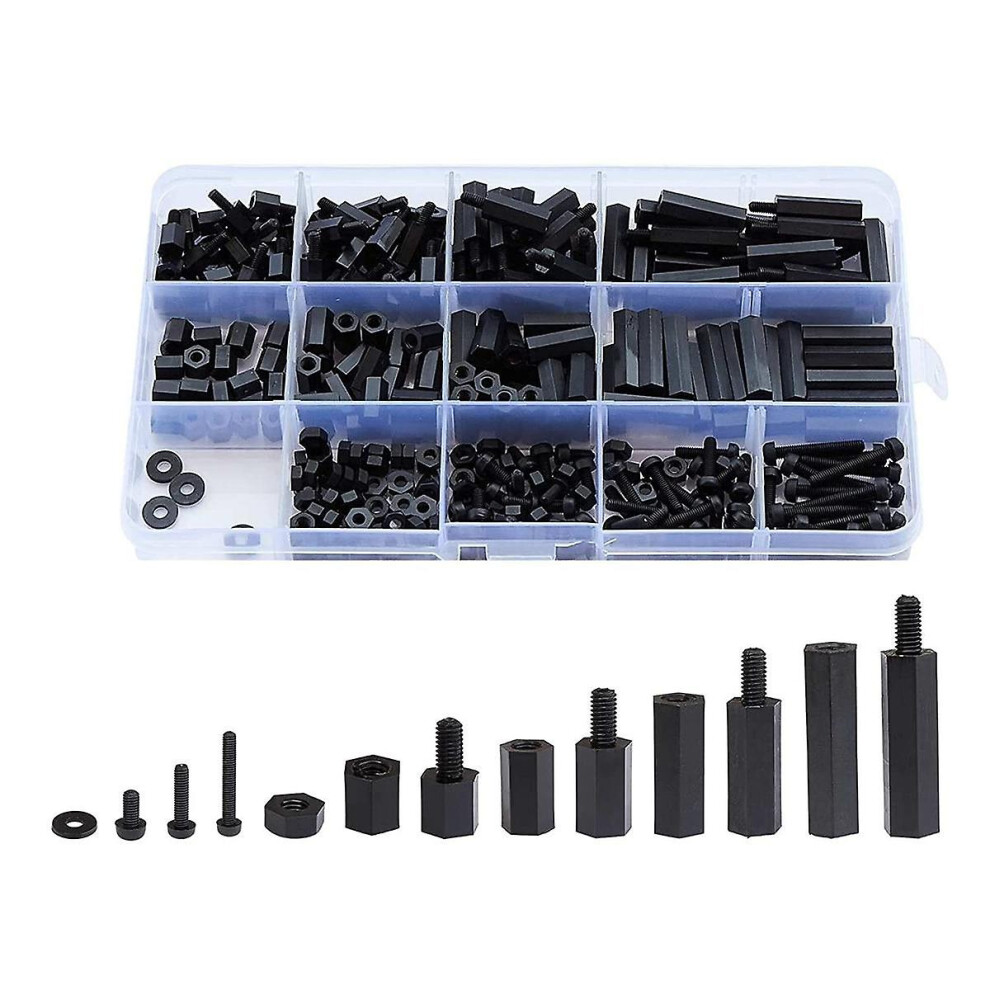 320Pcs M3 Male Female Hex Nylon Spacer Standoff Screw Threaded Pillar Pcb Motherboard Standoff 9033322510828