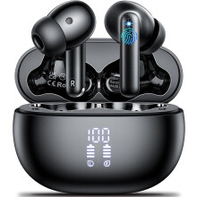 Wireless Earbuds, Bluetooth 5.3 Headphones HiFi Stereo & 4 ENC Mic, 42H Playtime Ear Buds with Charging Case LED Display
