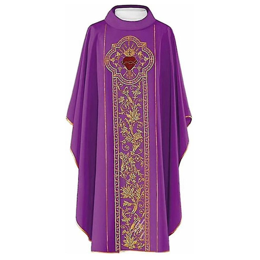 (Lavender) Celebrants Chasuble Mass Vestments Robe Priest Cosplay Costume
