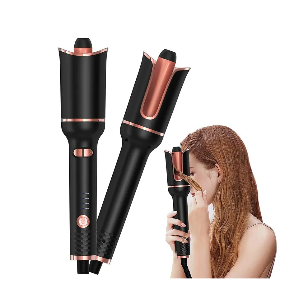 Auto Electric Rotating Curling Hair Iron, with 1" Curling Iron Large Slot & Adjustable 4 Temperature