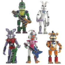5pcs Fnaf Freddy Bear Figuras Model 13cm Pvc Light Freddy Anime Figure Toys M