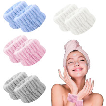 8pcs Wrist Bands For Face Washing, Microfiber Face Wash Wrist Ands Soft Absorbent Wrist Towels For Washing Face, Avoid Wetting Your Arms And Sleeves